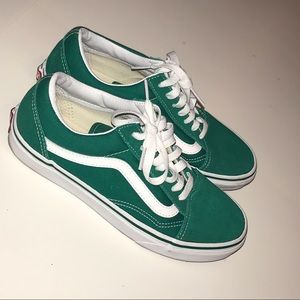 vans old skool green ultramarine